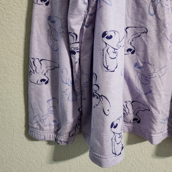 Disney Stitch Women’s Long-sleeve Pajama Set Purple size XL - Picture 5 of 5